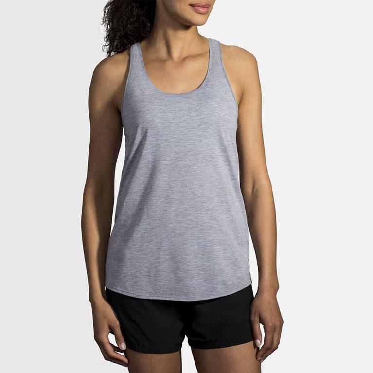 Brooks Distance Womens Running Tank Top - Grey - Philippines (396108DKT)